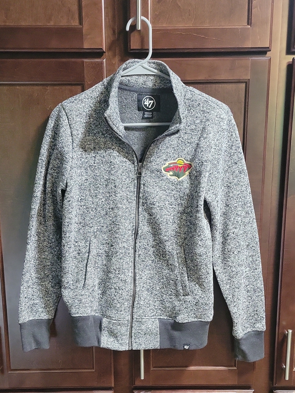 47 Minnesota Wild Gray Full-Zip Heathered Jacket
